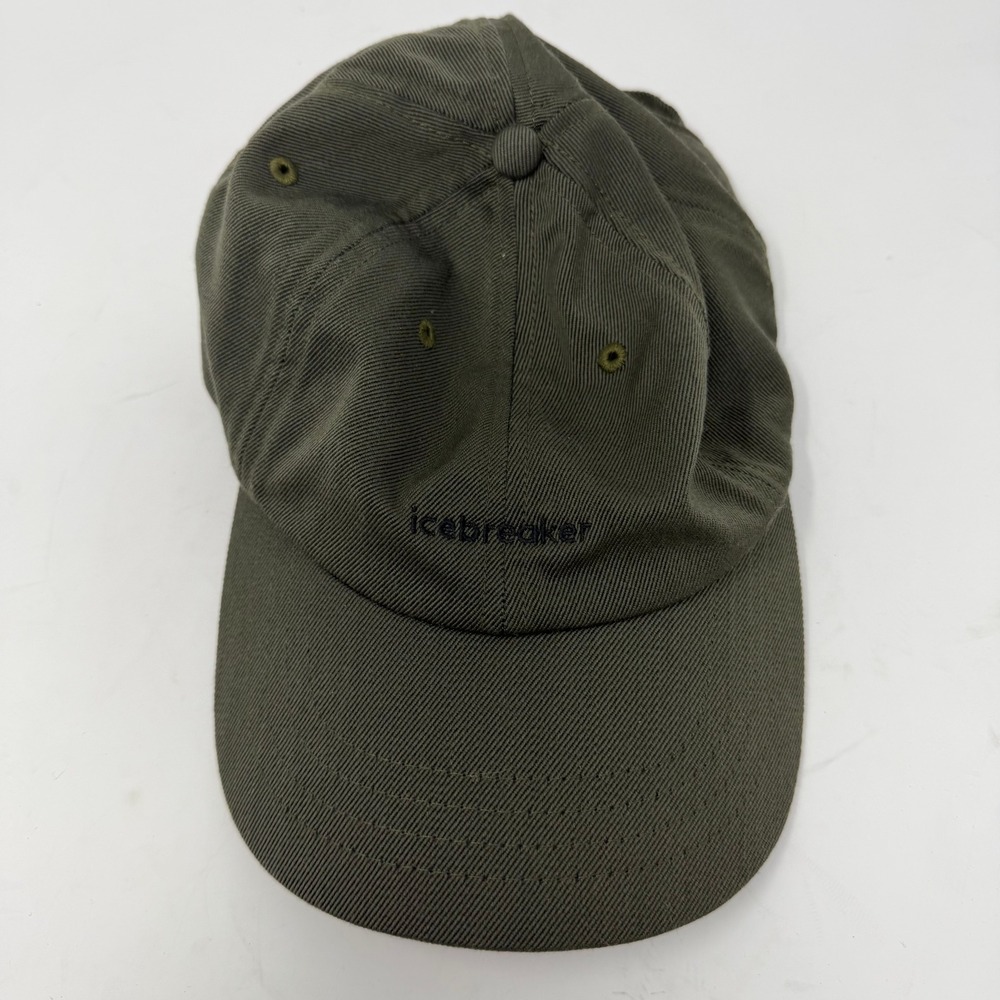 Icebreaker Wool Blend Adjustable Baseball Cap Hat Olive Green Unisex OSFA